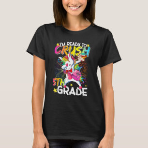 T-shirt Je suis prêt à écraser la licorne de 5e année de c