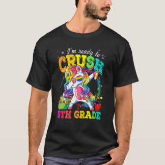 T-shirt Je suis prêt à écraser la licorne de cinquième ann