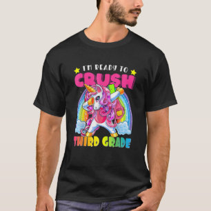 T-shirt Je suis prêt à écraser la licorne de troisième ann
