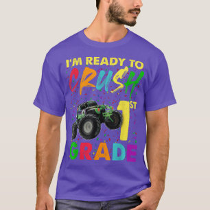 T-shirt Je Suis Prêt À Écraser Le Camion Monster Garçon De