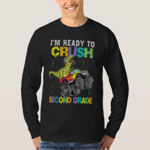 T-shirt Je Suis Prêt À Écraser Le Dinosaure De Camion Mons
