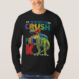 T-shirt Je suis prêt à écraser le dinosaure de camion mons