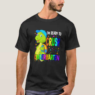 T-shirt Je Suis Prêt À Écraser Le Dinosaure Du Jardin D'En