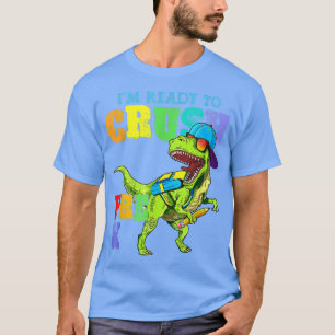 T-shirt Je suis prêt à écraser le dinosaure Pré K Retour à