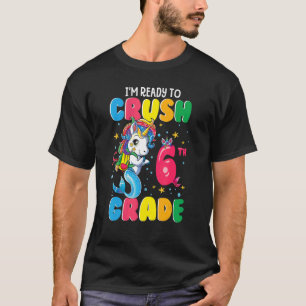 T-shirt Je suis prêt à écraser le poisson Unicorne de 6e a