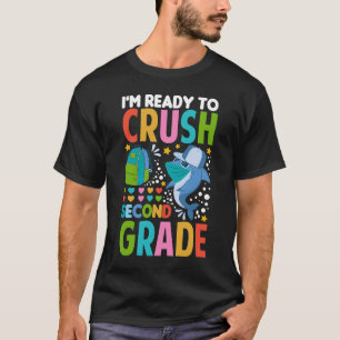 T-shirt Je suis prêt à écraser le requin de deuxième année