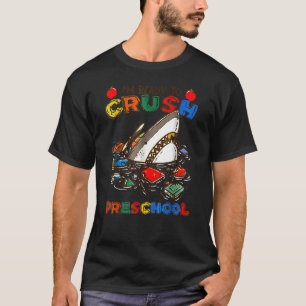 T-shirt Je suis prêt à écraser le requin préscolaire à l'é