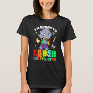 T-shirt Je suis prêt à écraser l'éléphant de la maternelle