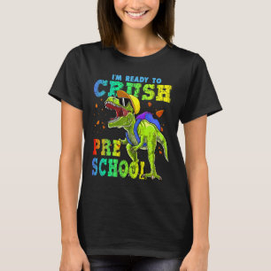 T-shirt Je suis prêt à écraser les dinosaures de la matern