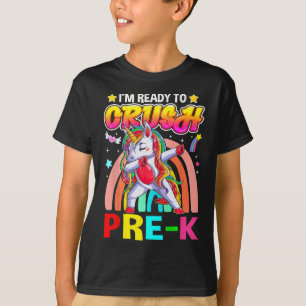 T-shirt Je suis prêt à écraser Pré K Dab Unicorn Retour à