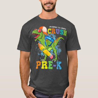 T-shirt Je suis prêt à écraser Pré K Dino Retour À L'École
