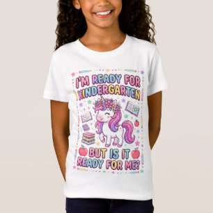 T-Shirt Je Suis Prêt Pour La Maternelle Licorne