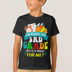 T-shirt Je suis prêt pour le retour à l'école en 3e ann