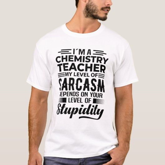 T-shirt Je suis professeur de chimie (Devant)