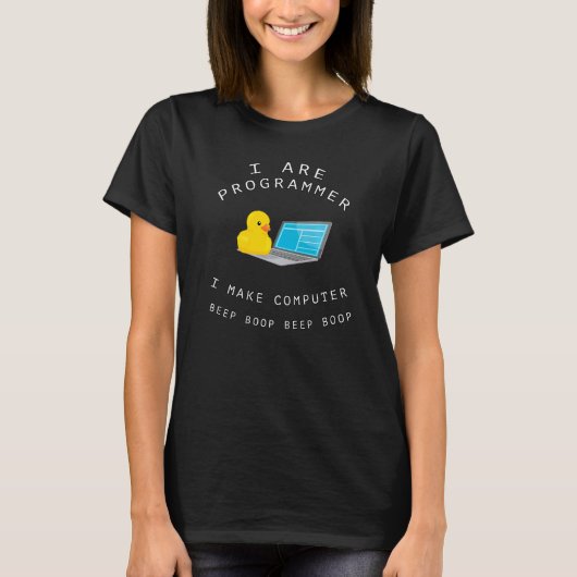 T-shirt Je suis programmeur Beep Boop Duck (Devant)