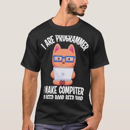 T-shirt Je suis programmeur Cat Engineer Coder Software De (Devant)