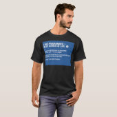 T-shirt Je Suis Programmeur — Écran Bleu de la Vie (Devant entier)