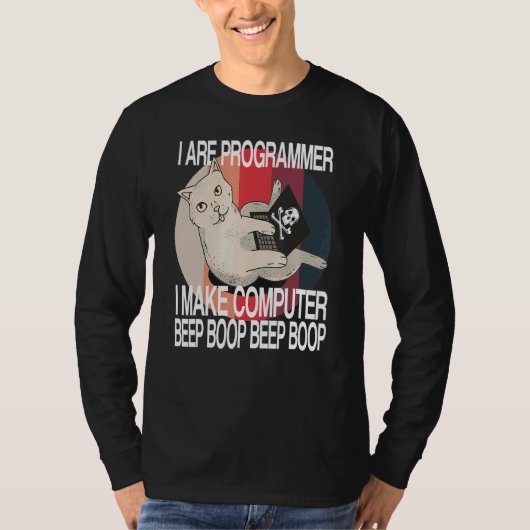T-shirt Je Suis Programmeur Informatique Cat Software Deve (Devant)
