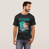 T-shirt Je Suis Programmeur Je Fais Ordinateur Chat Drôle (Devant entier)