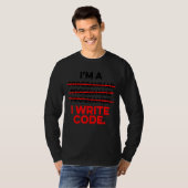 T-shirt Je suis Programmeur J'écris Code Informaticien A (Devant entier)