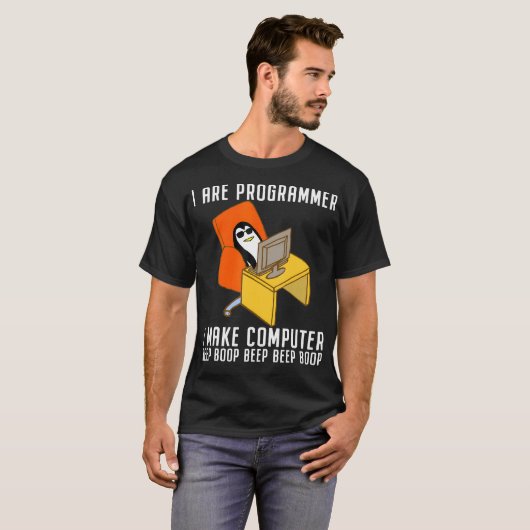 T-shirt Je suis programmeur Programmer Codage Nerd Penguin (Devant entier)