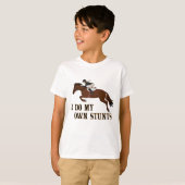 T-shirt Je Suis Propre Stunts Cheval Équitation Fille (Devant entier)