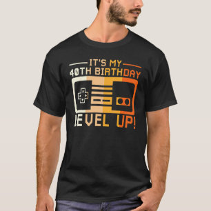 T-shirt Je suis quarante niveau supérieur T manette de jeu