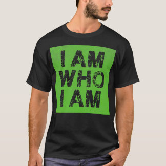 T-shirt Je Suis Qui Je Suis Vintage Vert