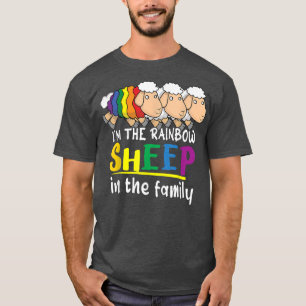 T-shirt Je suis Rainbow Sheep Family Gay pride LGBTQ LGBT