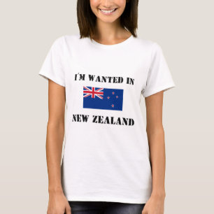 T-shirt Je suis Recherché en Nouvelle Zélande