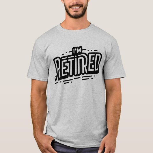 T-SHIRT JE SUIS RETIRÉE (Devant)