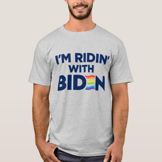 T-shirt Je suis Ridin With Biden 2024 LGBTQ (Devant)