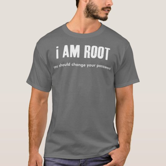 T-shirt Je suis root drôle administrateur système Linu gee (Devant)