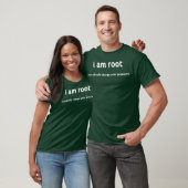 T-shirt Je suis Root T Funny Linu Sysadmin Geek Cadeau (Unisexe)