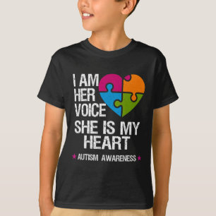 T-shirt Je Suis Sa Voix Elle Est Mon Coeur Sensibilisation