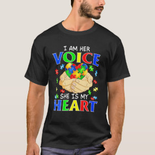 T-shirt Je Suis Sa Voix Elle Est Mon Coeur Sensibilisation