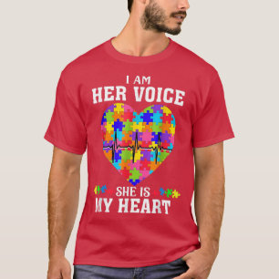 T-shirt Je Suis Sa Voix Elle Est Mon Coeur Sensibilisation