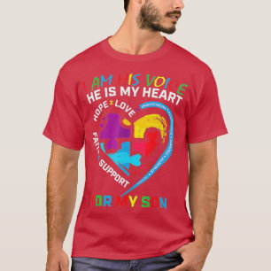 T-shirt Je Suis Sa Voix Il Est Mon Coeur Sensibilisation s