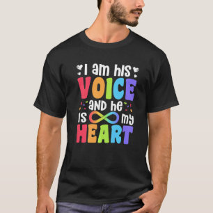 T-shirt Je suis sa voix Il est mon coeur Sensibilisation s