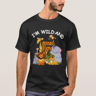 T-shirt Je suis Sauvage Et 5 Ans Zoo Thème 5E Anniversaire