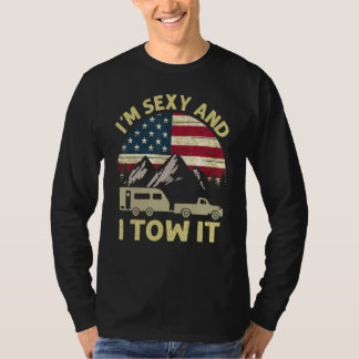 T-shirt Je Suis Sexy Et Je Le Remorque Drapeau Américain C