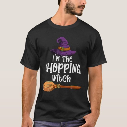 T-shirt Je suis Shopping Witch Halloween Matching Group Co (Devant)