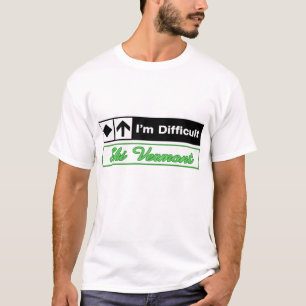 T-shirt Je suis signe difficile de traînée de ski