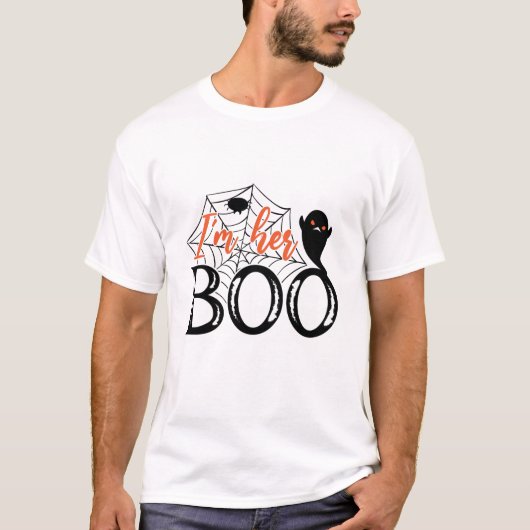 T-shirt Je suis Son Boo Drôle Cool Halloween Ghost (Devant)
