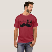 T-shirt Je suis Son M. Mustache Grooms Cadeaux (Devant entier)