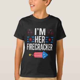 T-shirt Je suis son pétard 4 juillet Fireworks Matching