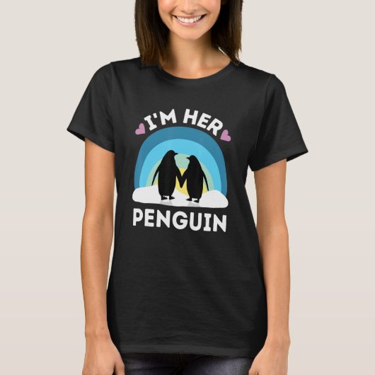 T-shirt Je suis Son Pingouin - Couples mignons (Devant)