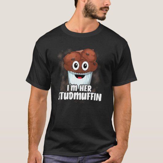 T-shirt Je suis Son Stud Muffin Couple Girami Muffin Day (Devant)
