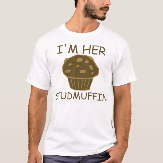 T-shirt Je suis son studmuffin (Devant)