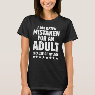 T-shirt Je Suis Souvent Pris Pour Un Adulte Drôle Sarcasti